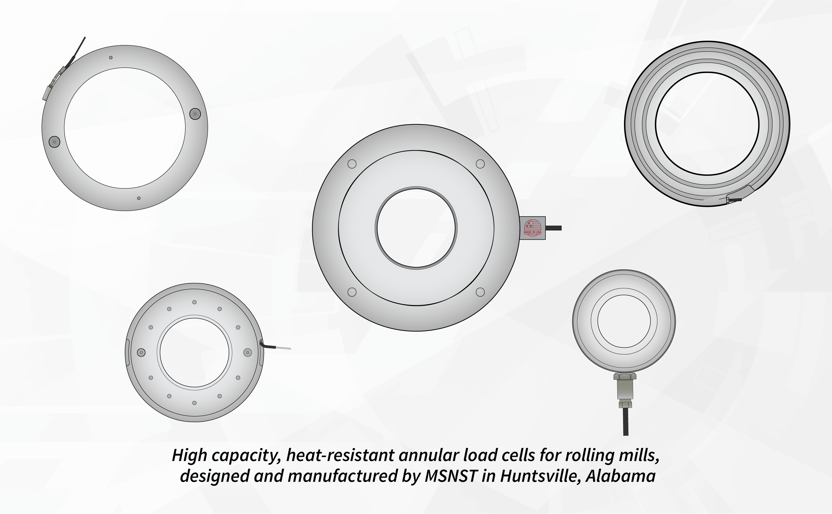 Custom Ring-Style Load Cells for Roll Force Measurement